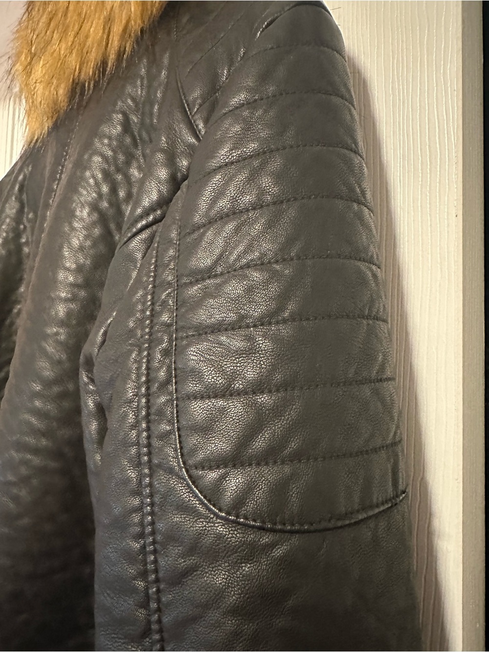 NWT Marc New York Faux Leather Black moto Jacket with fur size xl - Picture 14 of 14